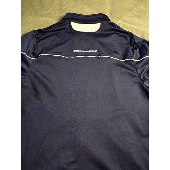 Under Armour Men’s Blue LG White Full-Zip Track Jacket Activewear - Picture 7 of 13